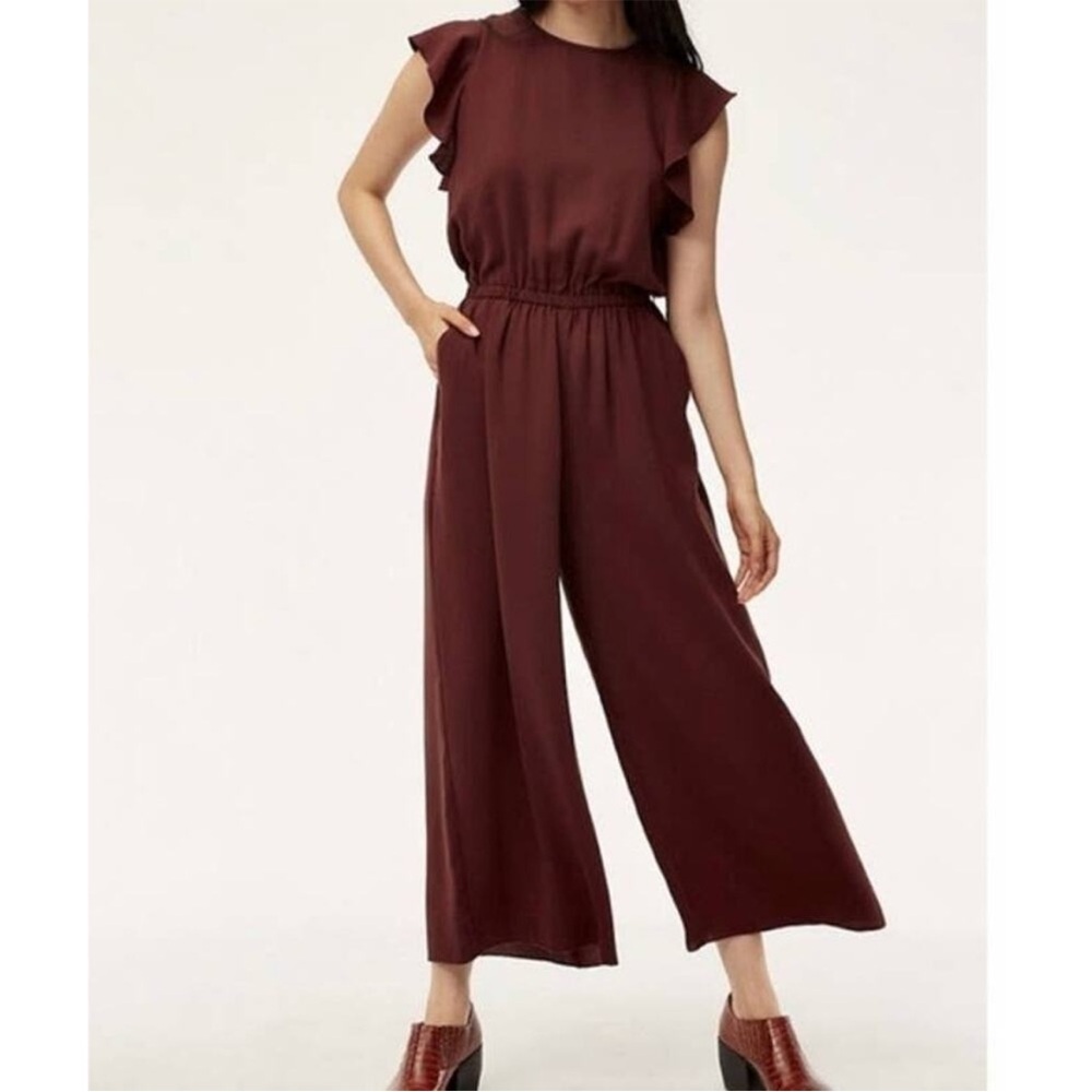 Aritzia Burgundy Jumpsuit
